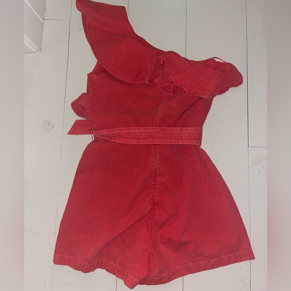 En Saison Red Ruffle Romper - Picture 4 of 4